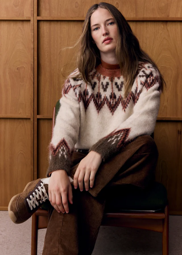 Ginger Fairisle Brushed Jumper
