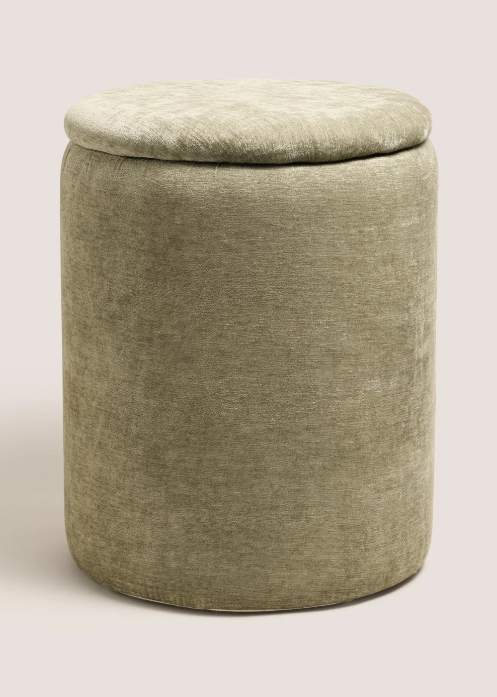 Green Velvet Storage Pouffe Image 1