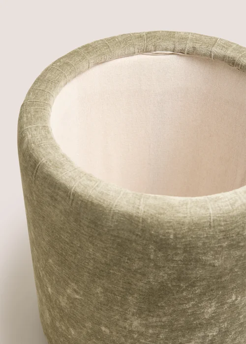 Green Velvet Storage Pouffe Image 2