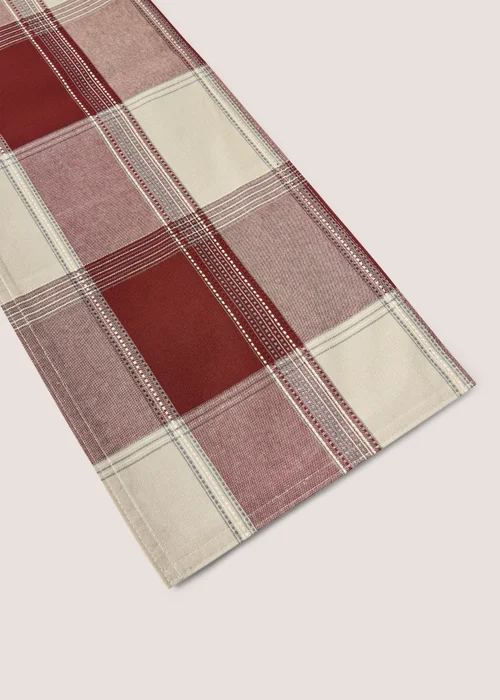 Red Check Table Runner Image 2