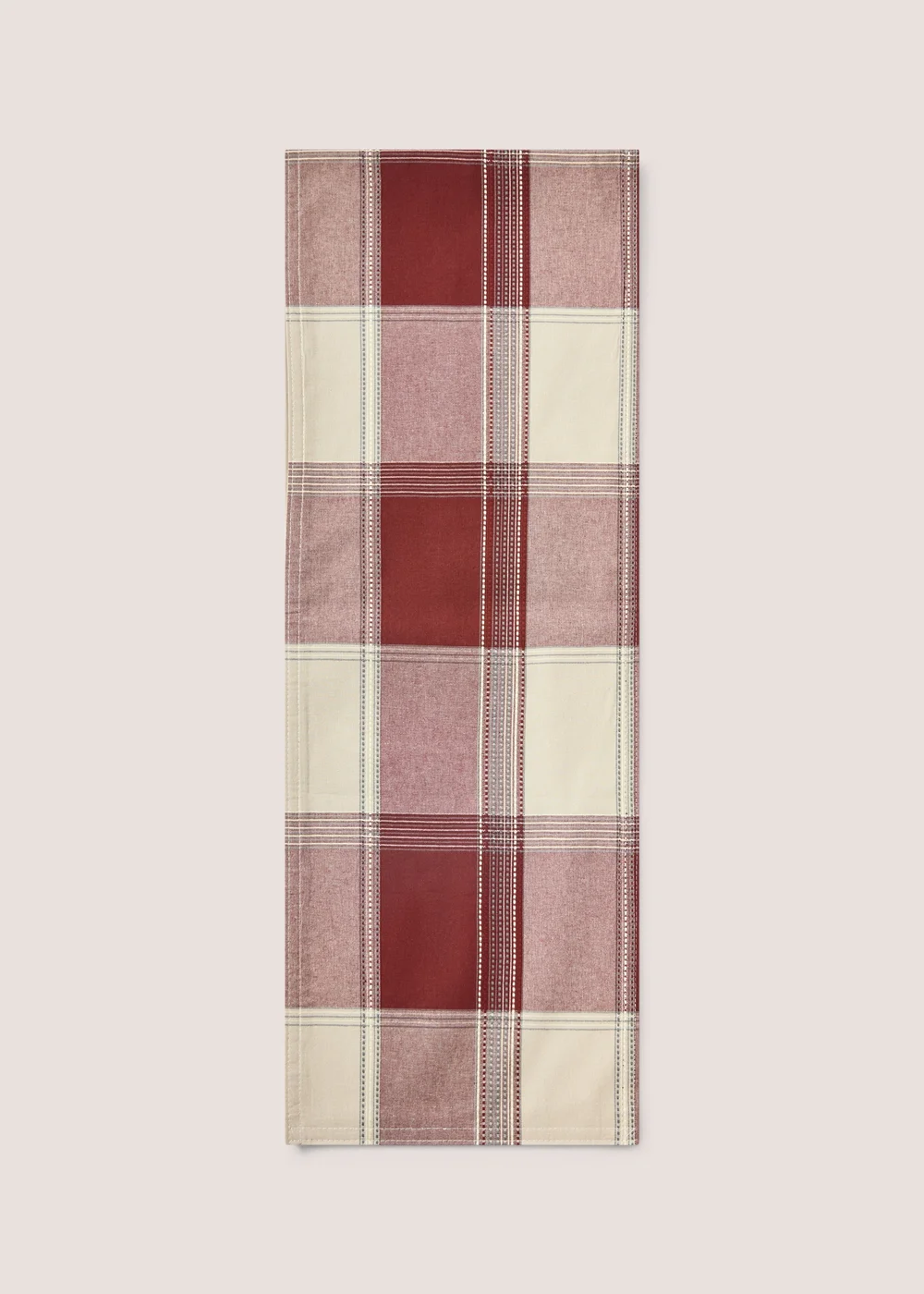 Red Check Table Runner Image 1