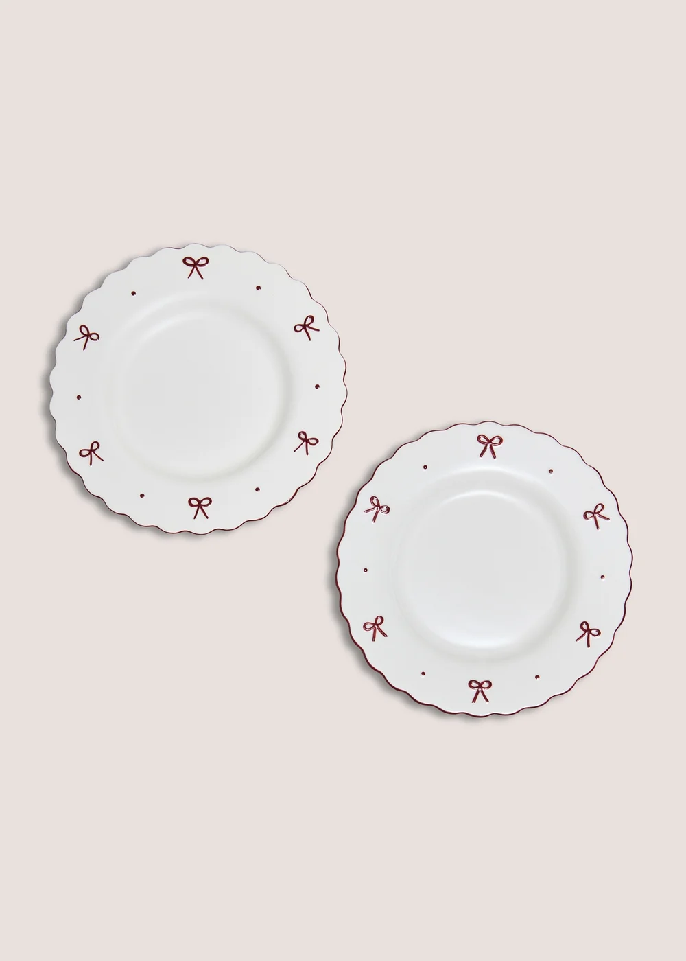 2 Pack Red Bow Side Plates Image 1
