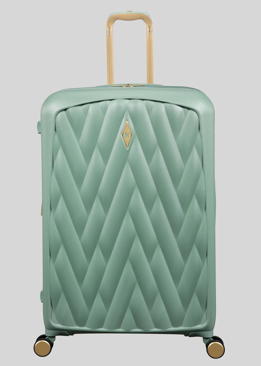 IT Luggage Green Crossbeam Hard Suitcase - Cabin Image 2