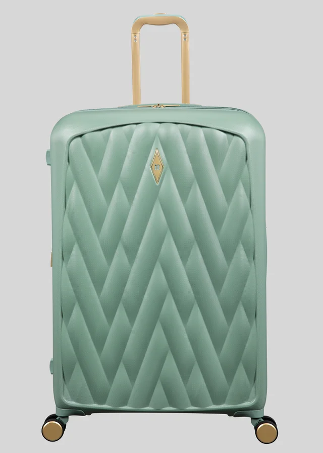 IT Luggage Green Crossbeam Hard Suitcase
