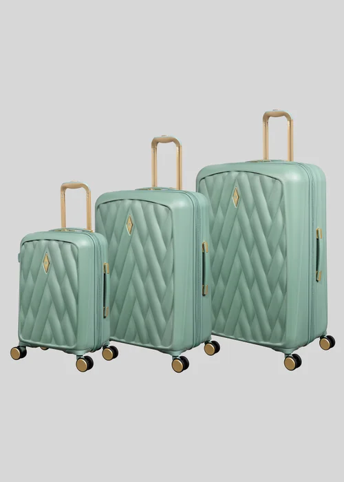 IT Luggage Green Crossbeam Hard Suitcase - Cabin Image 4