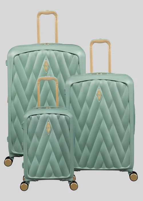IT Luggage Green Crossbeam Hard Suitcase - Cabin Image 1
