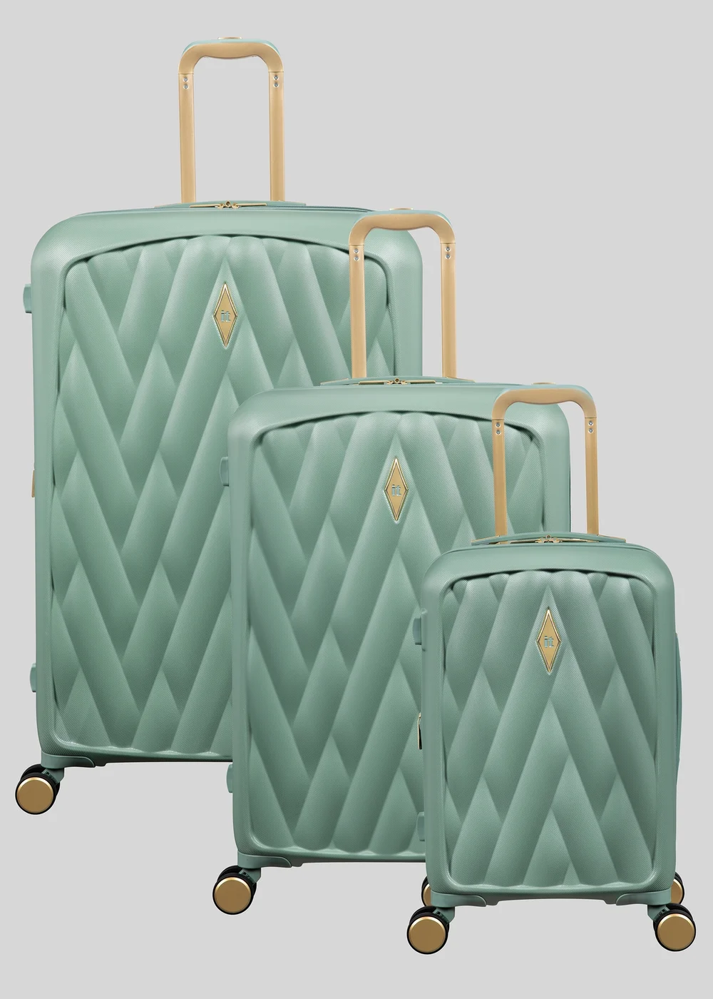 IT Luggage Green Crossbeam Hard Suitcase - Cabin Image 3