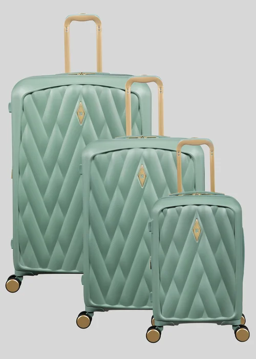 IT Luggage Green Crossbeam Hard Suitcase - Cabin Image 3
