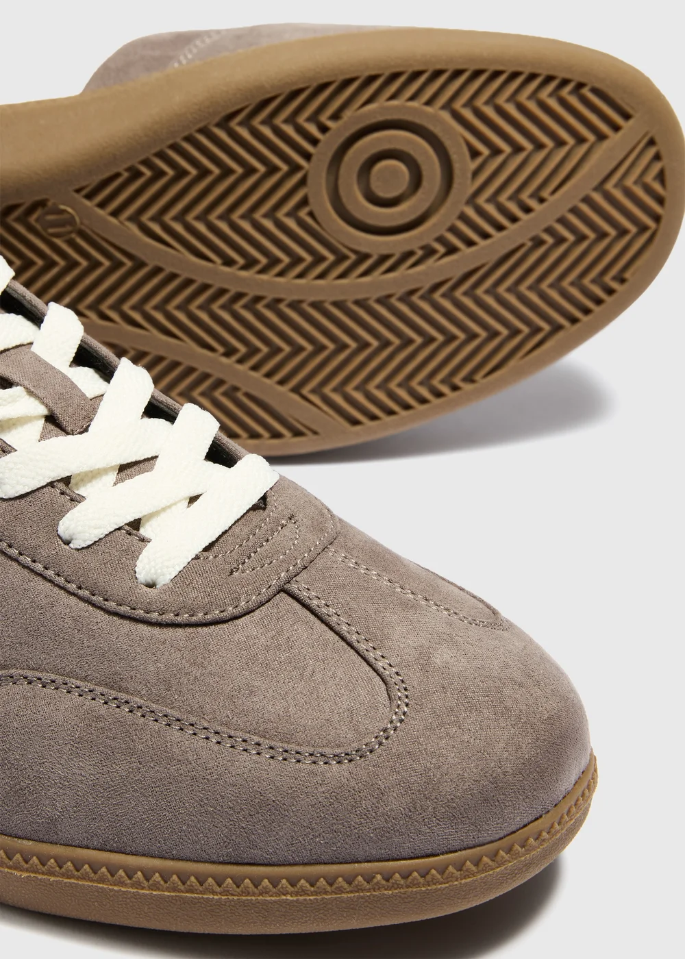 Grey Retro Flat Trainers - 6 Image 2