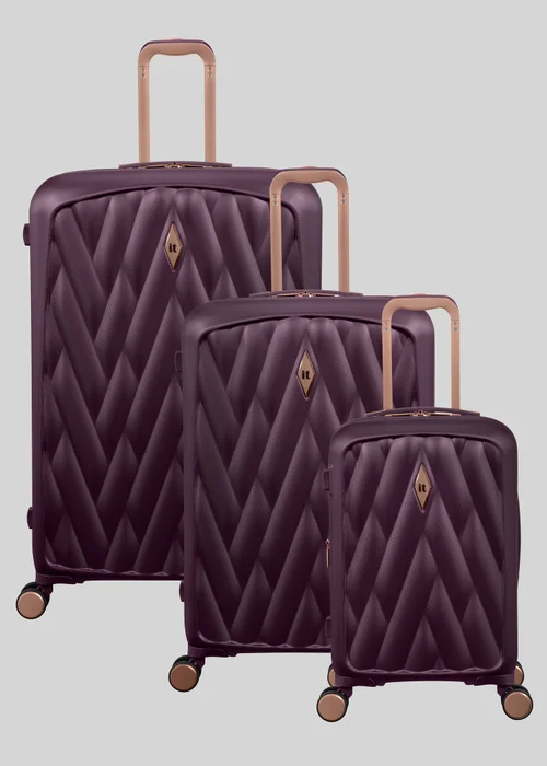 IT Luggage Burgundy Crossbeam Hard Suitcase - Cabin Image 5