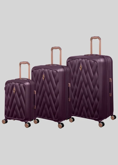 IT Luggage Burgundy Crossbeam Hard Suitcase - Cabin Image 1