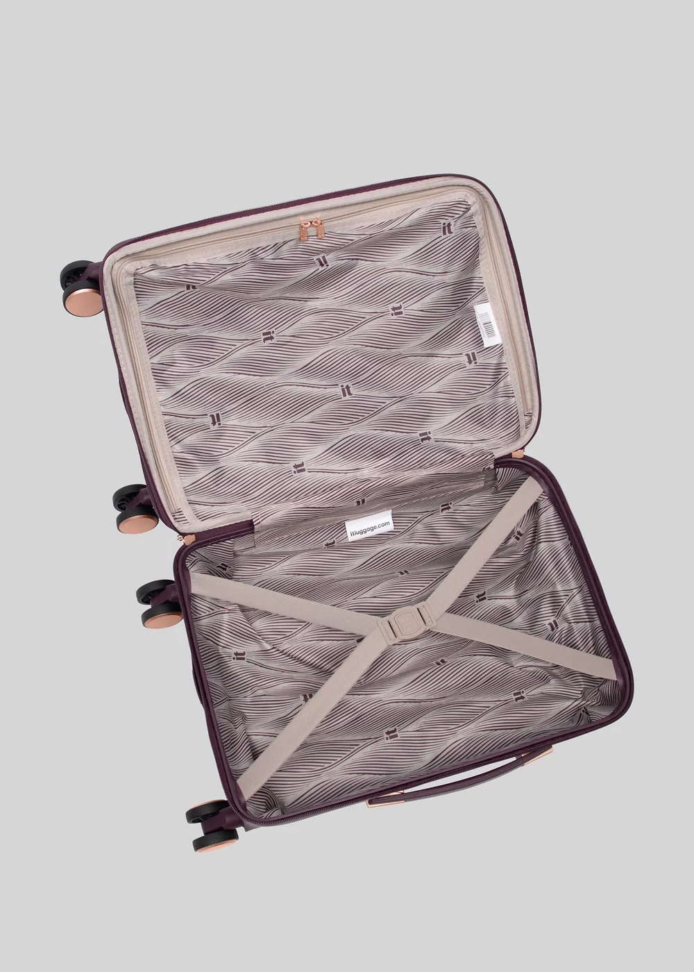IT Luggage Burgundy Crossbeam Hard Suitcase - Cabin Image 6