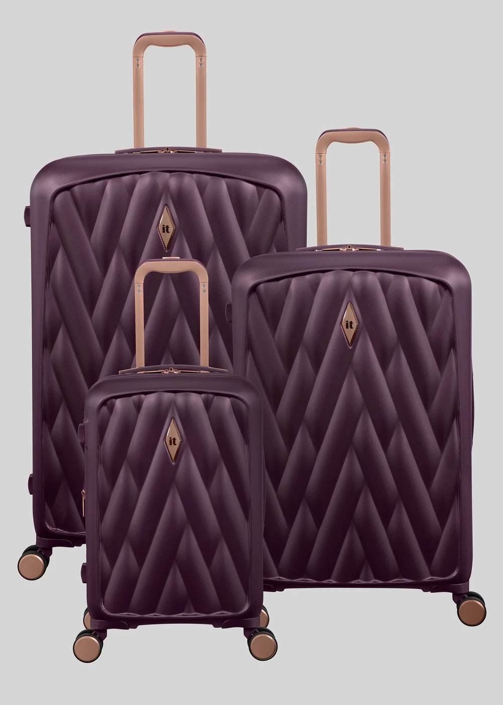 IT Luggage Burgundy Crossbeam Hard Suitcase - Cabin Image 2