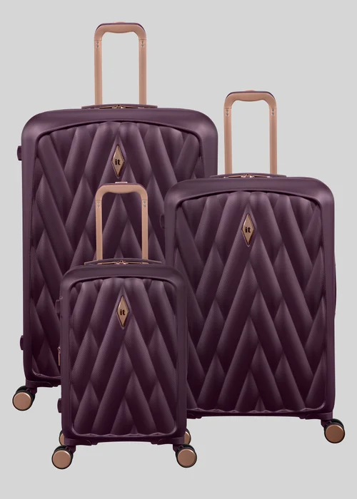IT Luggage Burgundy Crossbeam Hard Suitcase - Cabin Image 2