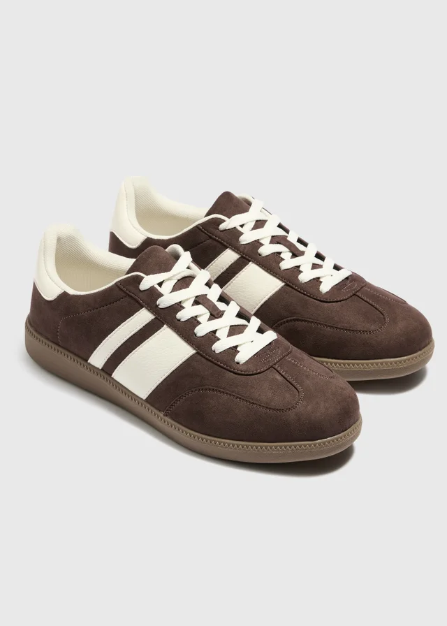 Brown Retro Flat Trainer