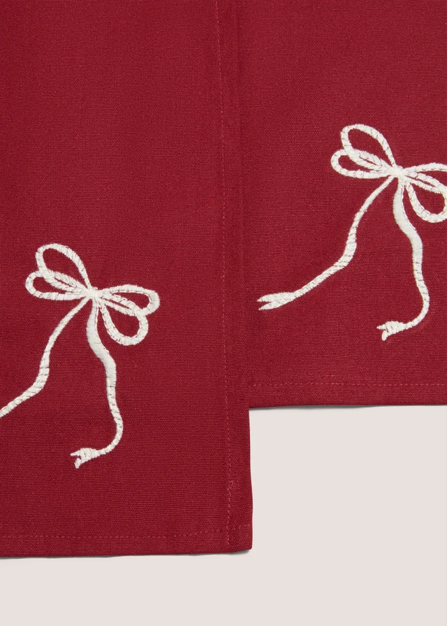 2 Pack Red Bow Print Placements