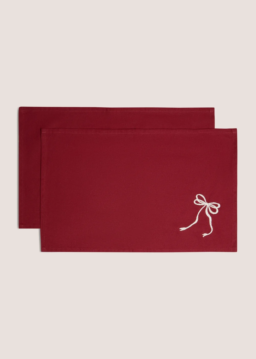 2 Pack Red Bow Print Placements Image 1