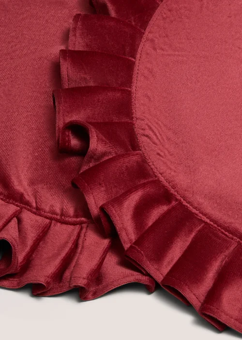 2 Pack Burgundy Ruffle Placemats Image 2