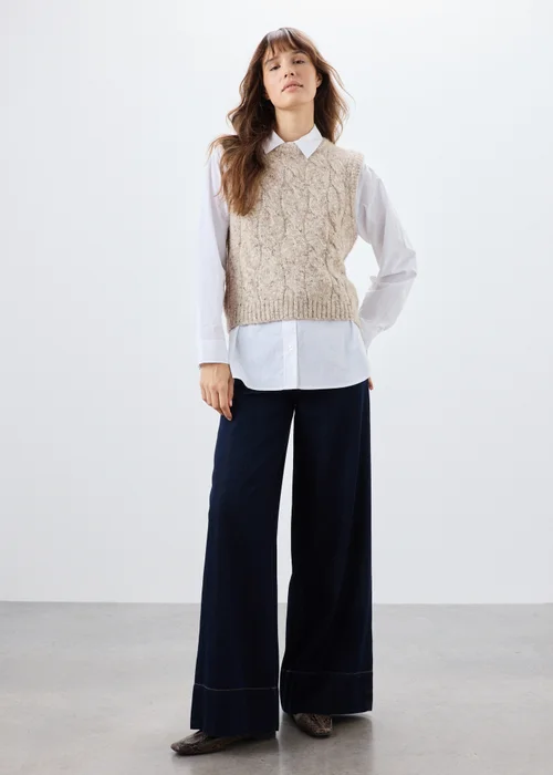 Camel Knitted Vest Top - XS Image 1