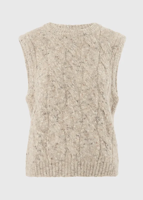 Camel Knitted Vest Top - XS Image 4