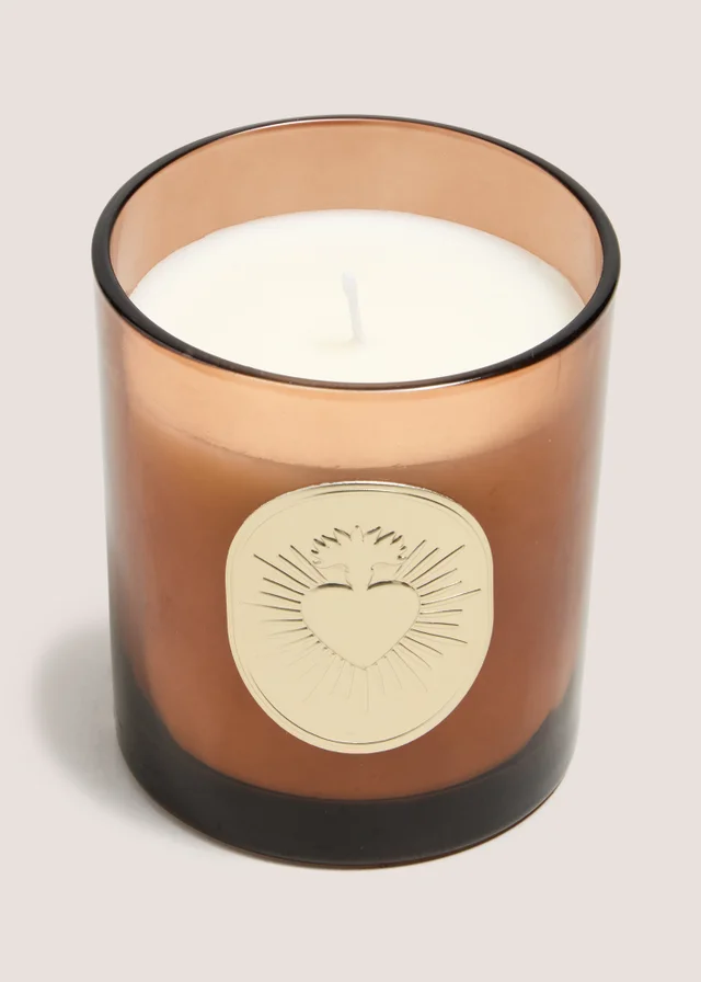 Amber Heart Small Candle