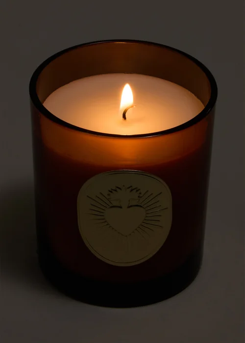 Amber Heart Small Candle Image 2