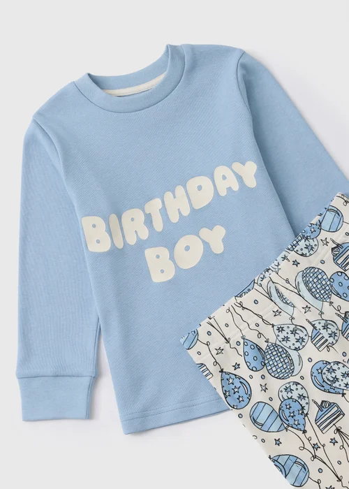 Boys’ Blue Birthday Pyjama Set (1-7yrs) - 1-1.5 Yrs Image 2