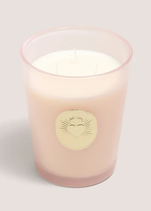 Pink Heart Large Candle Image 1
