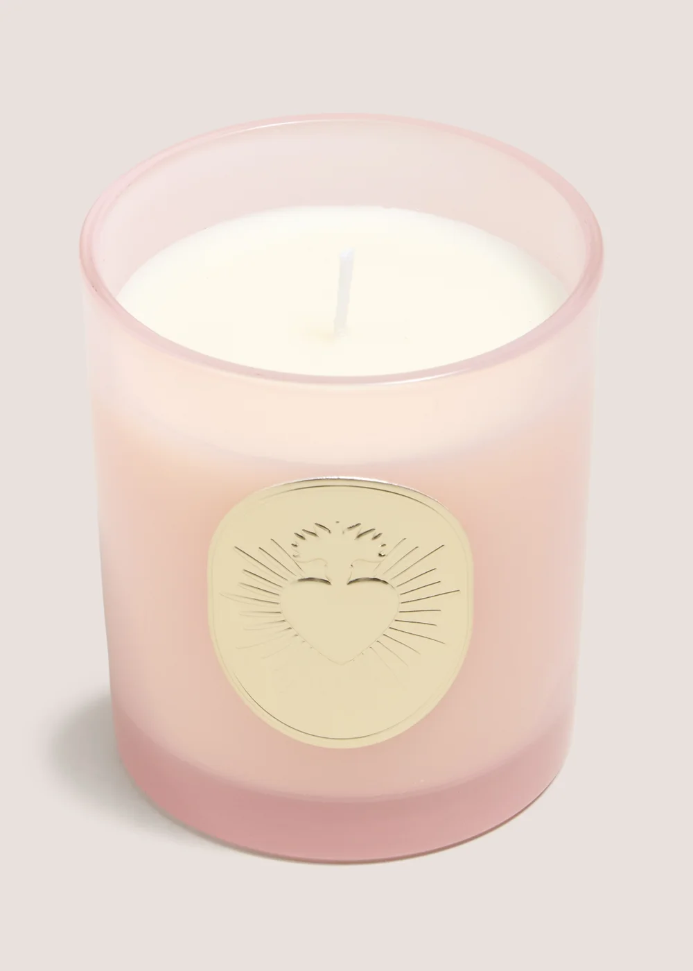 Small Pink Heart Candle Image 1