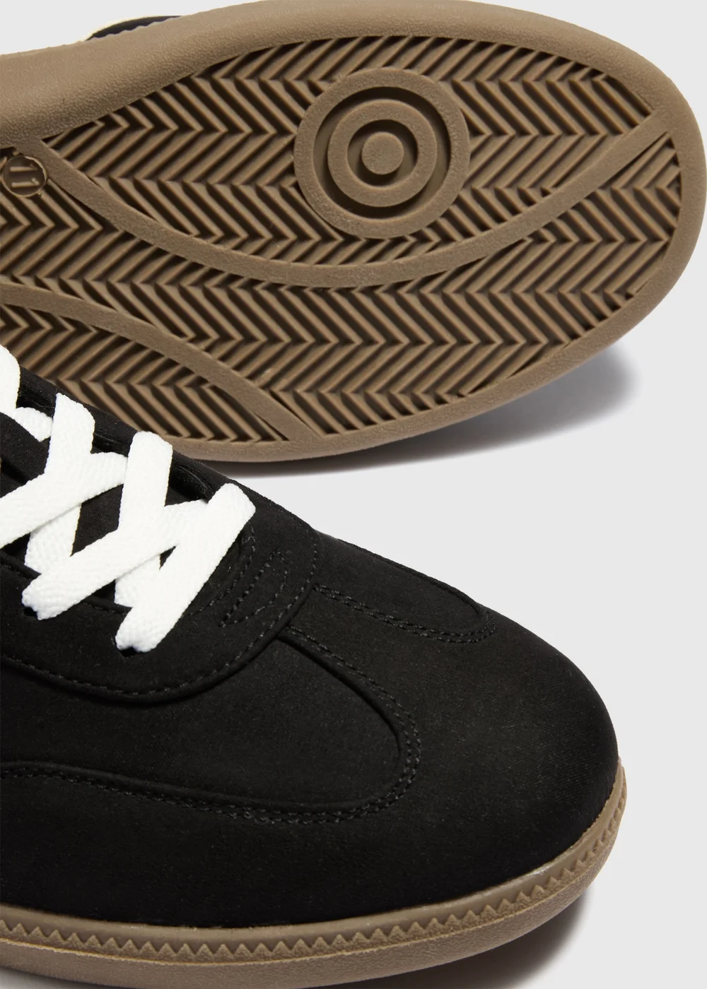 Black Retro Flat Trainers - 9 Image 2