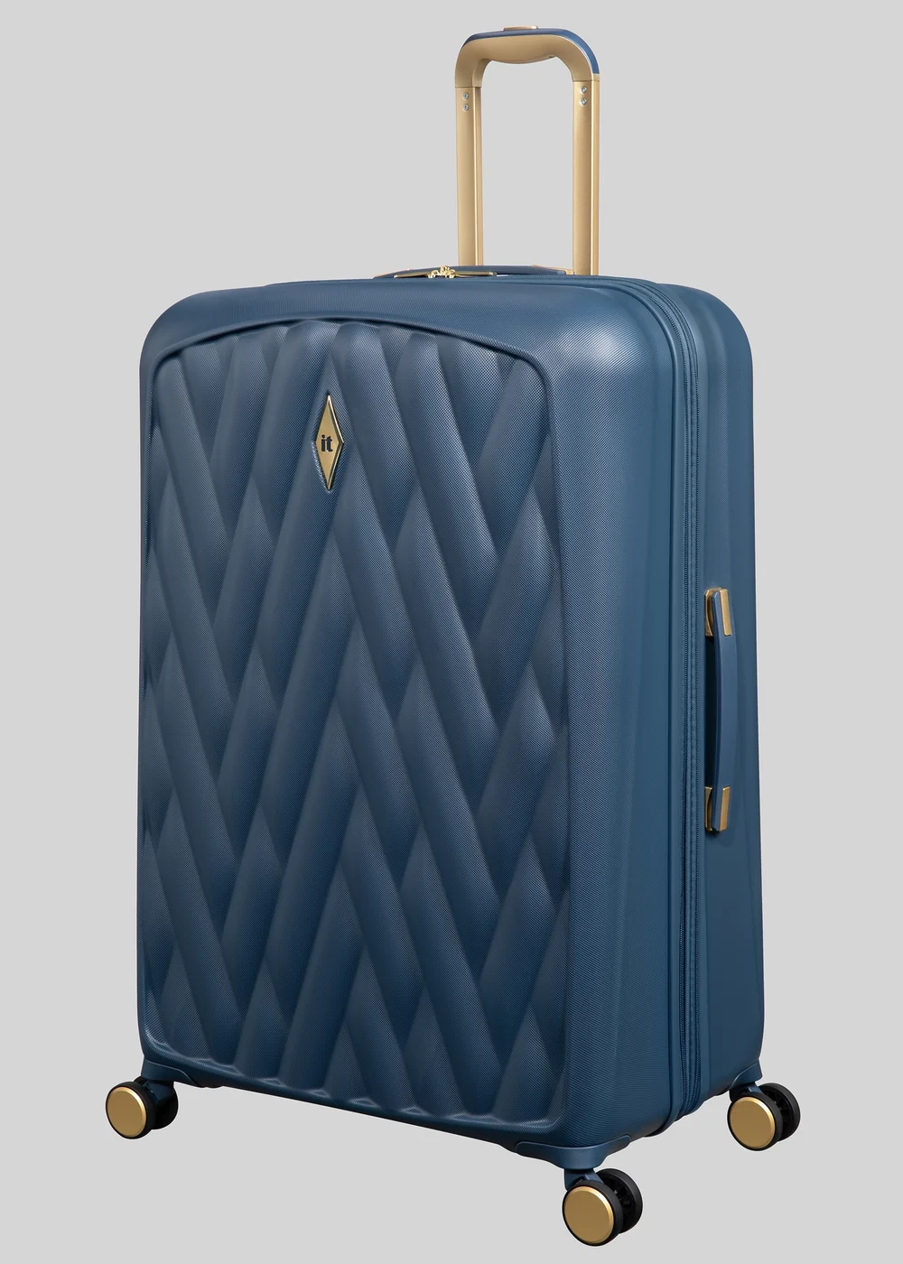 IT Luggage Blue Cossbeam Hard Suitcase - Cabin Image 3