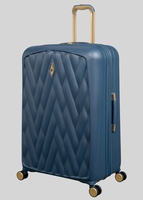 IT Luggage Blue Cossbeam Hard Suitcase - Cabin Image 3