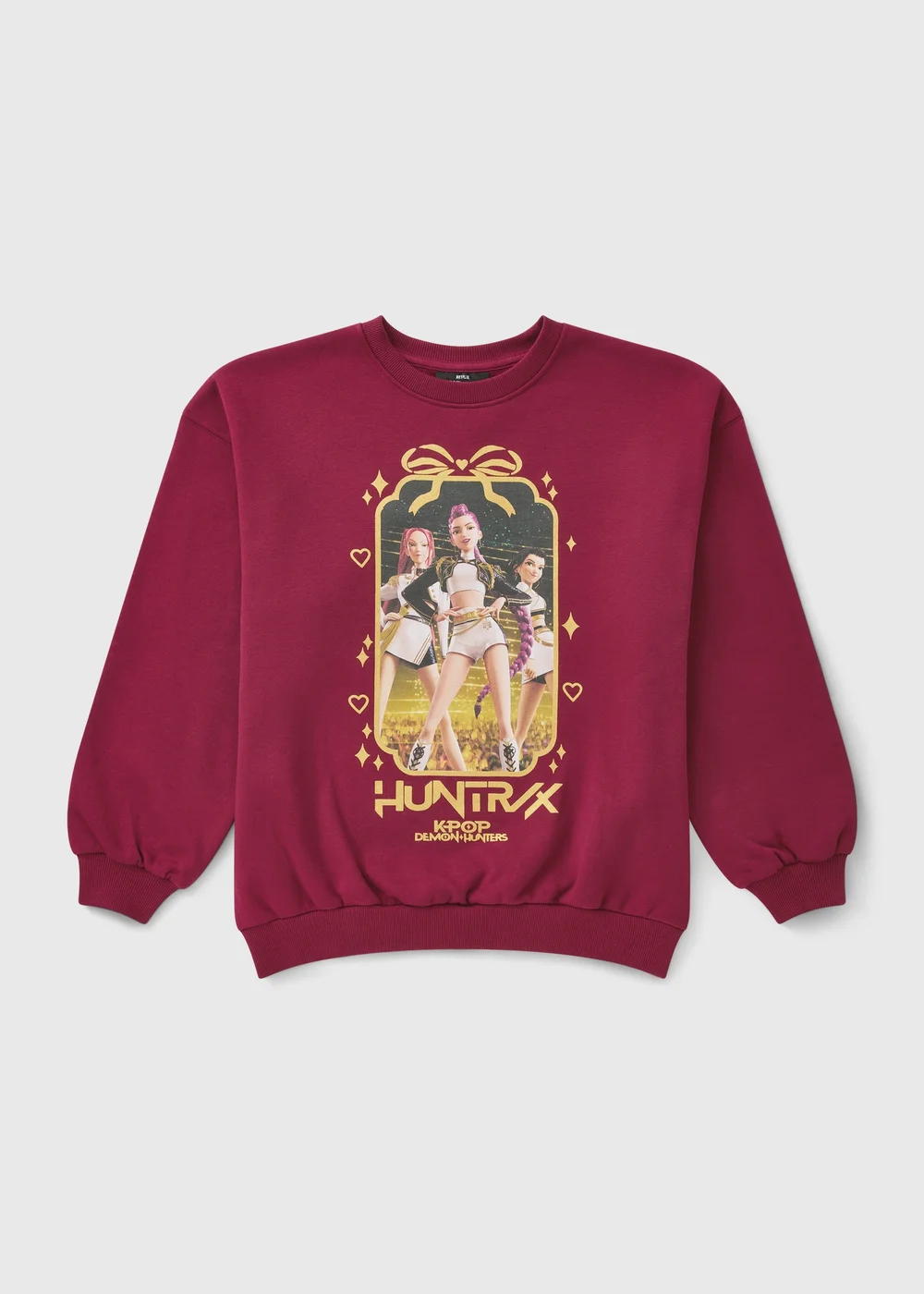 K-Pop Demon Hunters Girls Red Christmas Sweatshirt (5-13yrs) - 11 Yrs Image 1