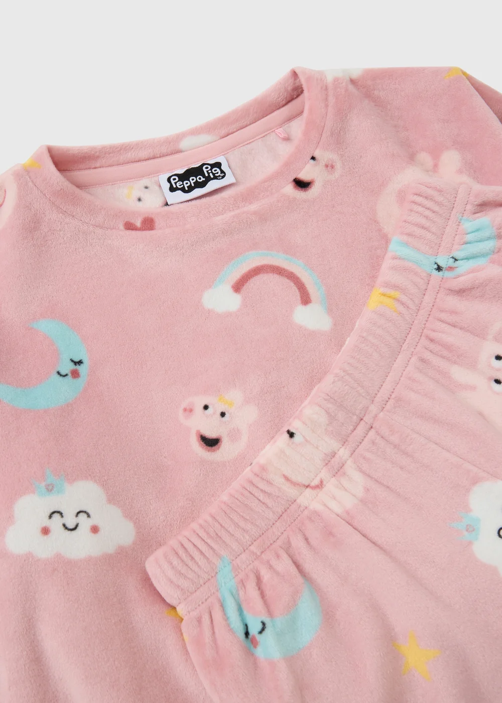 Girls Pink Peppa Pig Fleece Pyjamas (1-5 yrs) - 1-1.5 Yrs Image 2