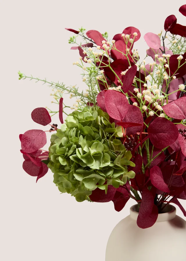 Burgundy Floral Arrangement & Pot