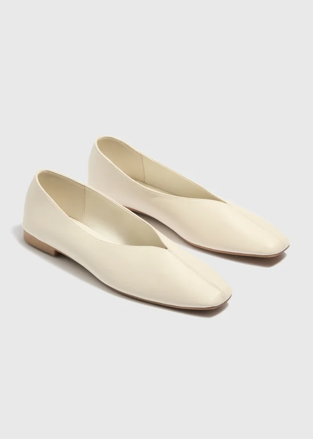 Cream Ballet Flats