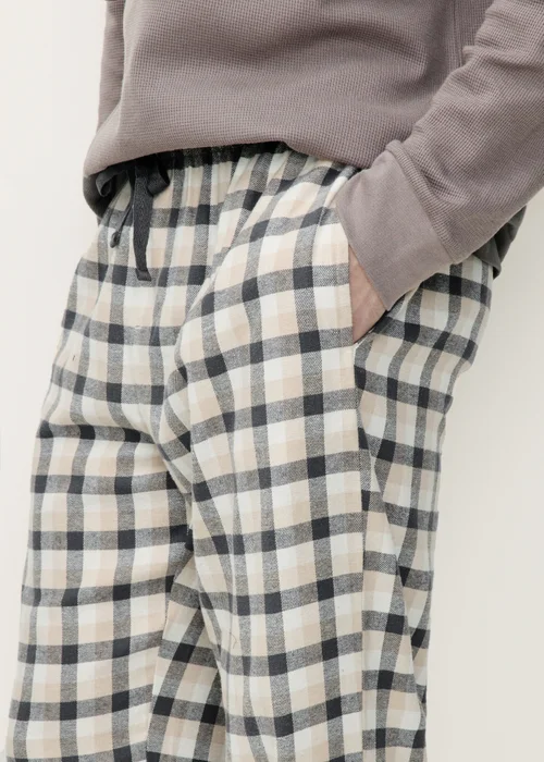 2 Pack Grey Brushed Check Pyjama Bottoms - XS Image 3