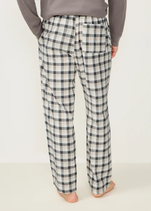 2 Pack Grey Brushed Check Pyjama Bottoms - XS Image 2
