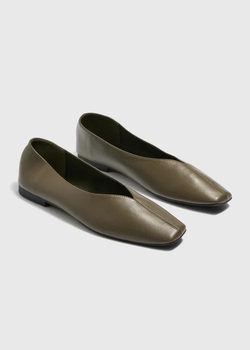 Khaki Ballet Flats - 7 Image 1