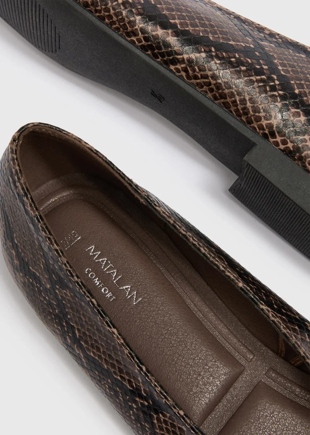 Snake Print Ballet Flats - 3 Image 4
