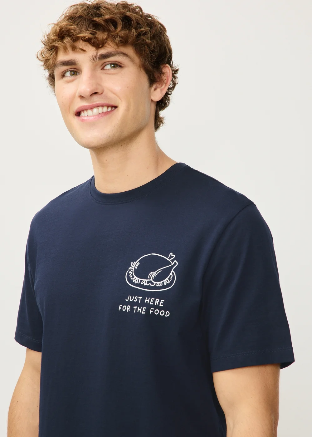 Navy Christmas Dinner Pyjama Set - XS Image 3