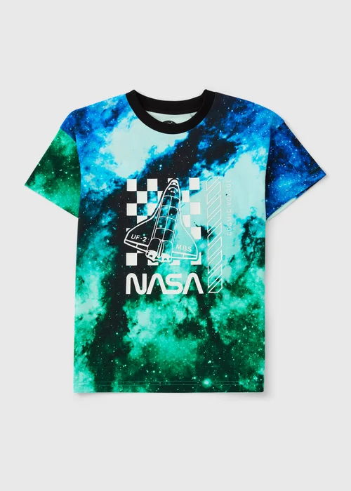 Boys Nasa Green Rocket T-Shirt (4-13yrs) - 4-5 Yrs Image 1