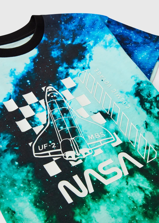 Boys Nasa Green Rocket T-Shirt (4-13yrs)