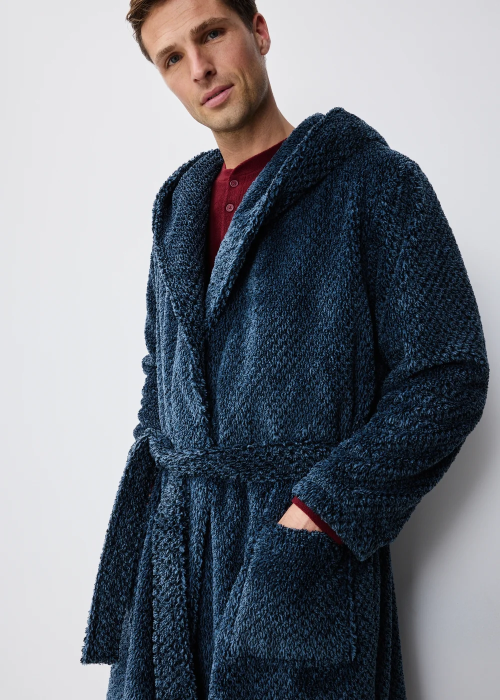 Blue Salt & Pepper Dressing Gown - XS Image 3