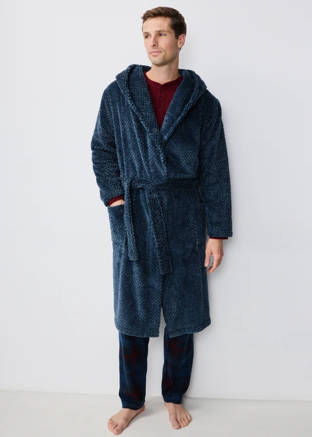 Blue Salt & Pepper Dressing Gown