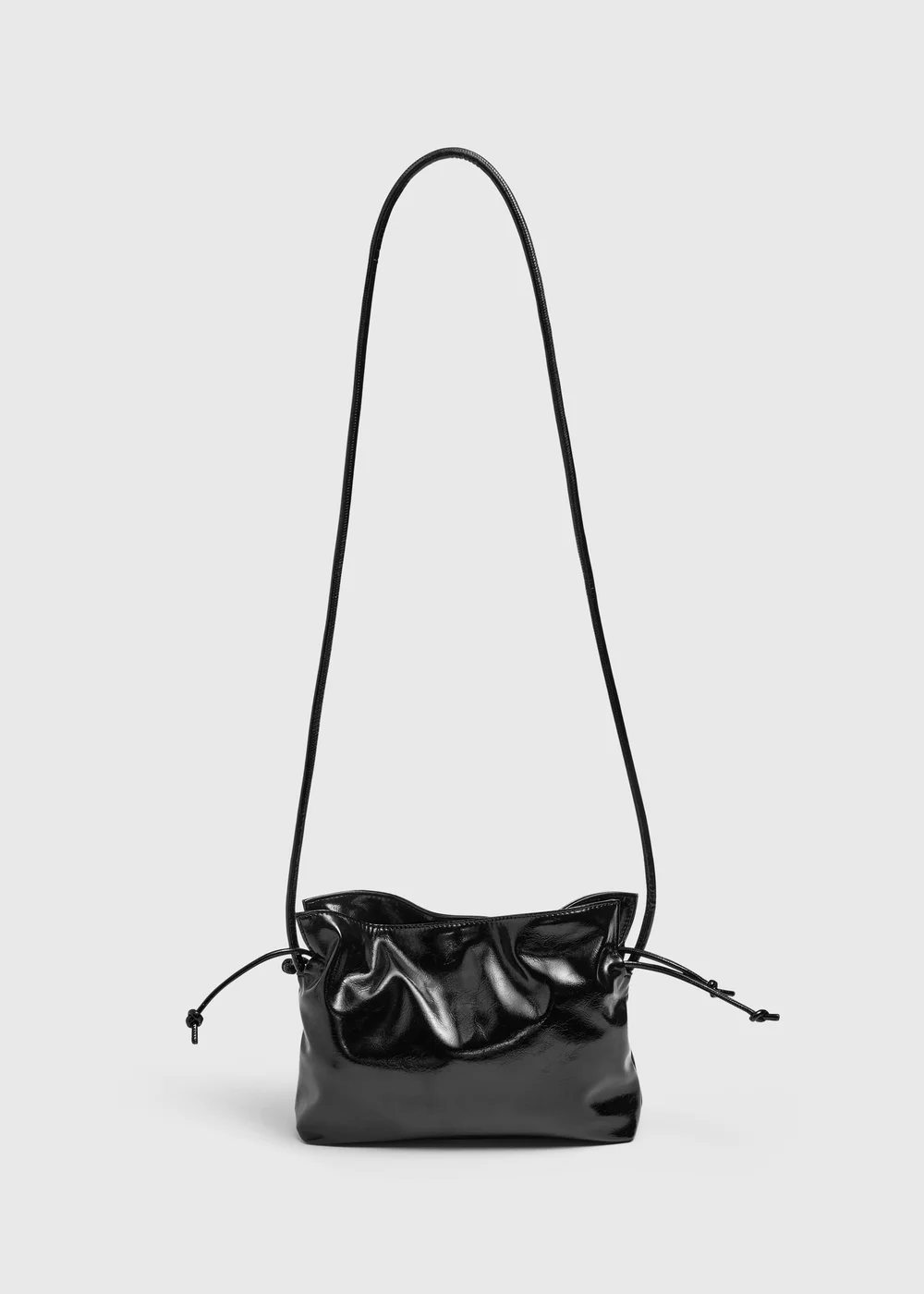 Black Ruched Fashion Bag - One Size Image 1