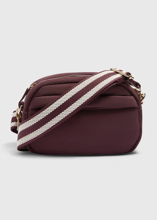 Burgundy Nylon Camera Bag