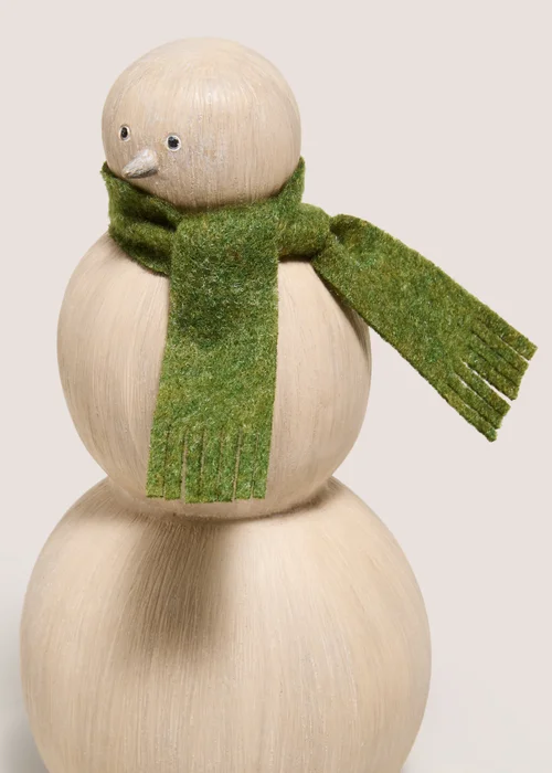 Wooden Snowman Decoration Image 2