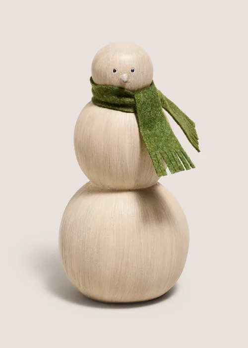 Wooden Snowman Decoration Image 1