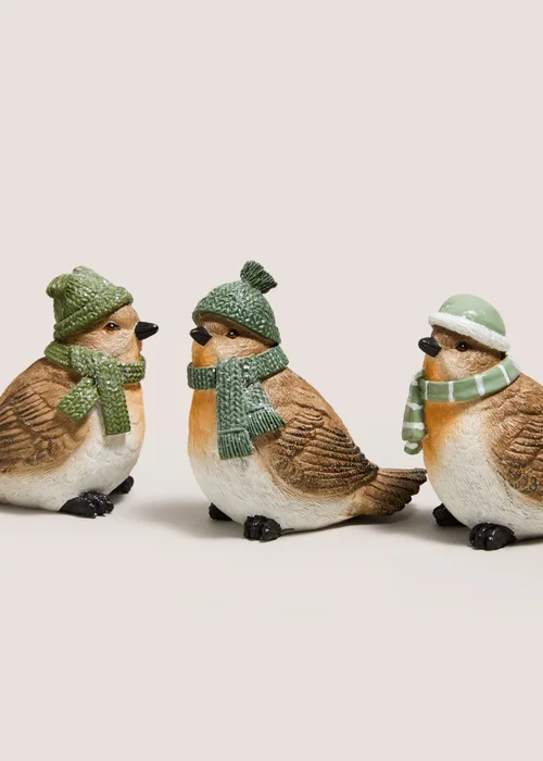 3 Piece Green Robin Decorations Image 2